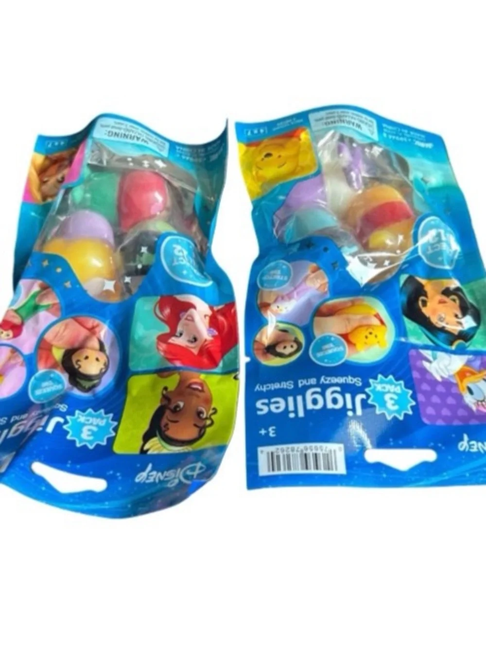 Disney Jigglies Squeezy Stretchy Stress Relief Sensory Fidget Toy Lot New